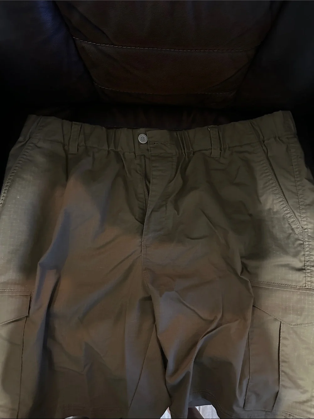 Tommy Bahama Olive Green Kids' Shorts with White Island-Print Lining